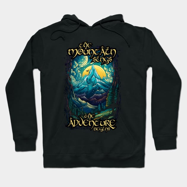 The Mountain Sings, the Adventure Begins -  The Lonely Mountain - Dragon - Fantasy Hoodie by Fenay-Designs